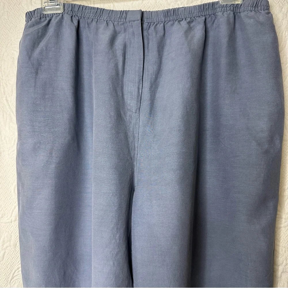 J. Jill Silk Linen High Waisted Wide Leg Pants - Picture 3 of 11